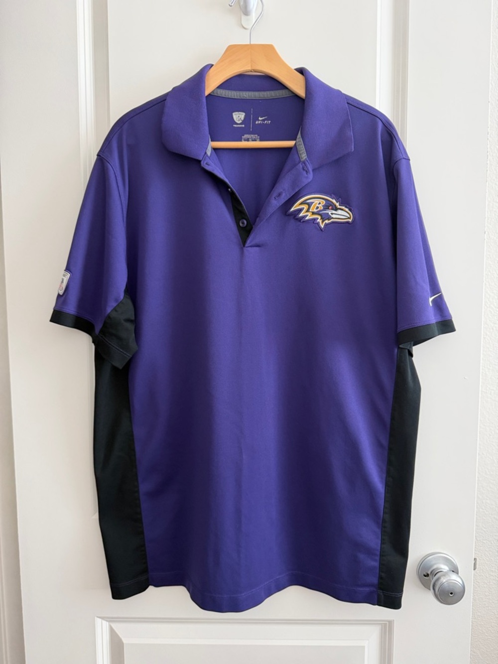 Nike Men’s Purple and Black Baltimore Ravens Polo